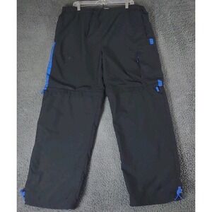 VTG‎ Champion Convertible Track Pants Mens L Blue Mesh Lined 90s Y2K Cinch Ankle